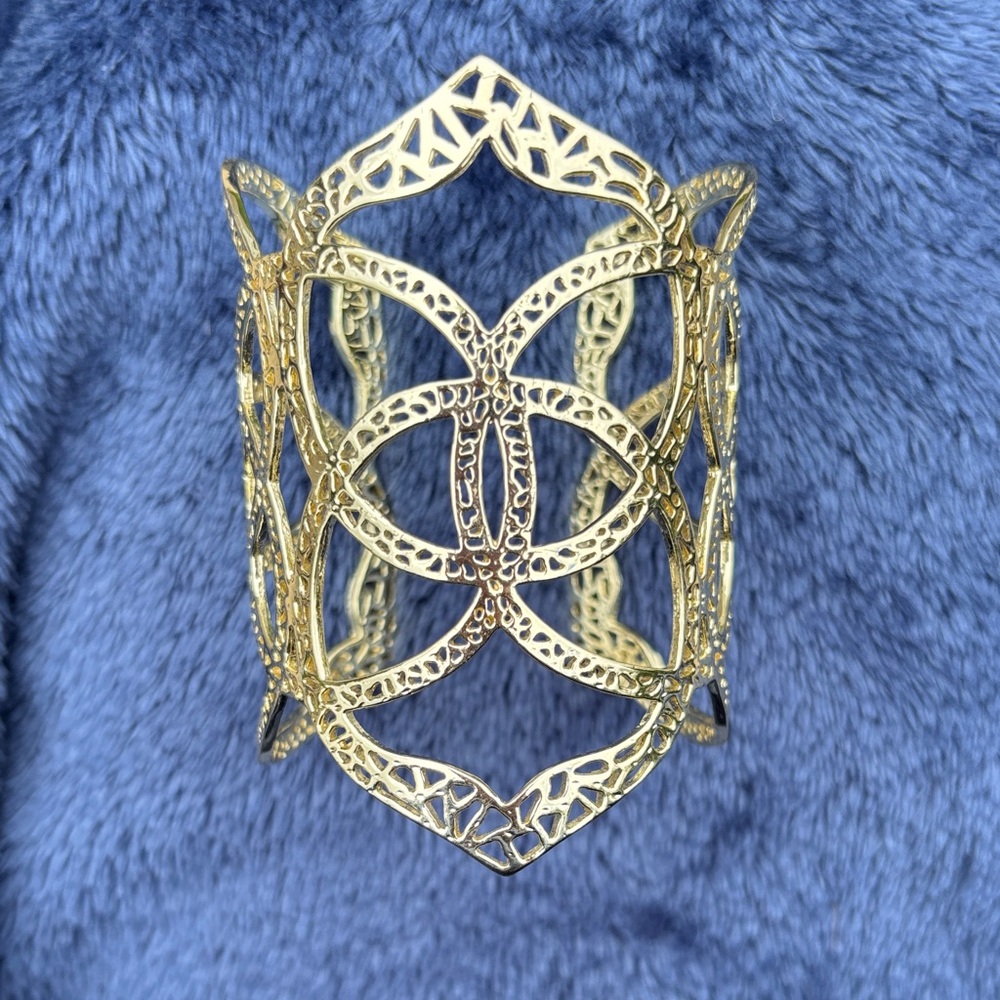 Kendra Scott Roni Gold Filigree Cuff Bracelet